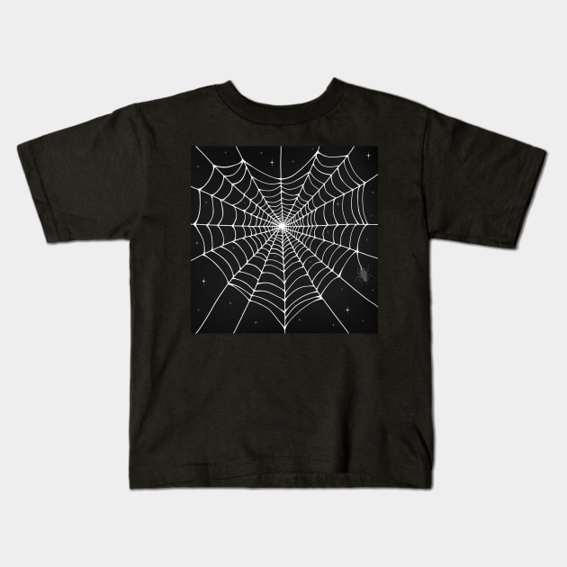 Heart Spider Web Kids T-Shirt by novembersgirl